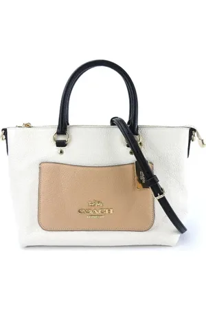 Coach Pre-owned, Dames, Wit, ONE Size, Leer, Tweedehands leren handtassen