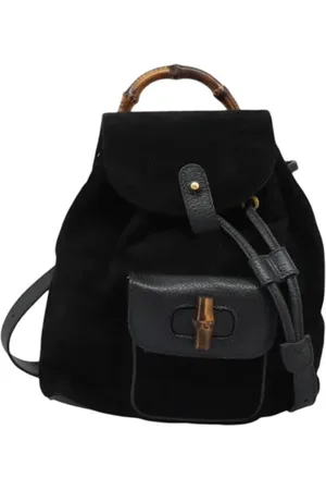 Gucci Pre-owned, Dames, Zwart, ONE Size, Leer, Pre-owned Suede backpacks