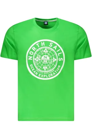 North Sails Tops, Heren, Groen, M, Katoen, Groen Katoen T-Shirt