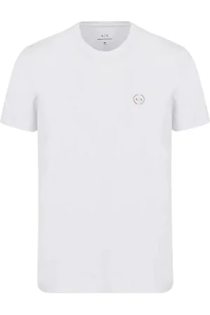 Armani Exchange Tops, Heren, Wit, XL, Katoen, Moderne Basic Wit T-shirt