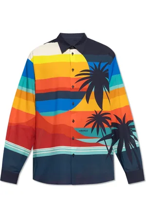 Dsquared2 Overhemden, Heren, Veelkleurig, XL, Katoen, Shirt capsule Summer Lovers