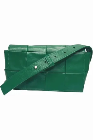 Bottega Veneta Pre-owned, Dames, Groen, ONE Size, Leer, Pre-owned Leather crossbody-bags