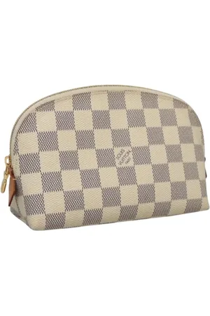 LOUIS VUITTON Pre-owned, Dames, Wit, ONE Size, Leer, Pre-owned Canvas pouches