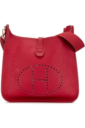 Hermès Pre-owned, Dames, Rood, ONE Size, Leer, Pre-owned Leather crossbody-bags