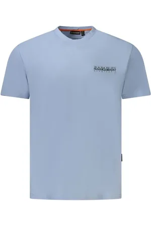Napapijri Tops, Heren, Blauw, 2Xl, Katoen, Lichtblauw Katoenen Heren T-Shirt