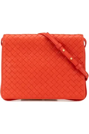 Bottega Veneta Pre-owned, Dames, Oranje, ONE Size, Leer, Pre-owned Leather crossbody-bags