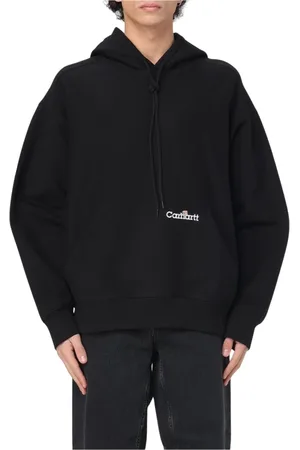 Carhartt Sweatshirts & Hoodies, Heren, Zwart, M, Katoen, Zwarte Swirl Hoodie Stijlvolle Sweatshirt