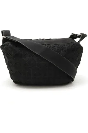 Bottega Veneta Pre-owned, Dames, Zwart, ONE Size, Pre-owned Canvas crossbody-bags