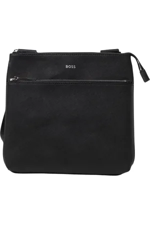 HUGO BOSS Tassen, Heren, Zwart, ONE Size, Leer, Stijlvolle Zwarte Rugzak met Voldoende Opbergruimte