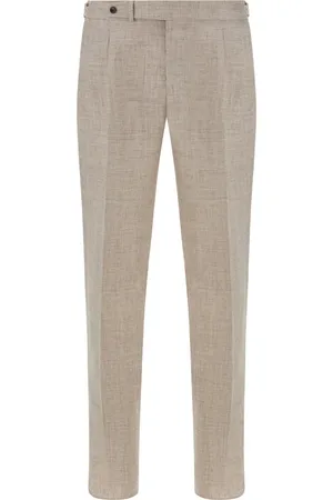 Boggi Milano Broeken, Heren, , L, Linnen, Pure linnen broek