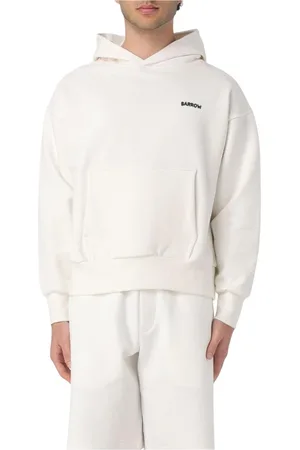 BARROW Sweatshirts & Hoodies, Heren, Wit, M, Katoen, Blauwe Oversized Hoodie met Zakdetail