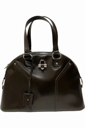 Saint Laurent Pre-owned, Dames, Bruin, ONE Size, Leer, Tweedehands leren handtassen