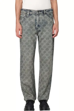Daily paper Jeans, Heren, Blauw, L, Klassieke Straight-Leg Jeans