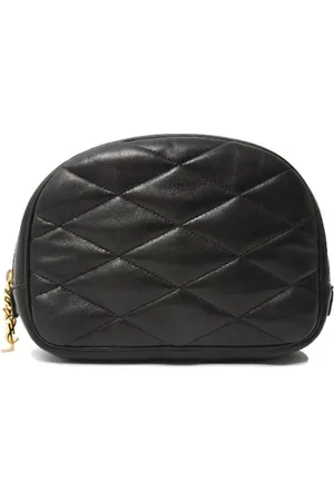 Saint Laurent Pre-owned, Dames, Zwart, ONE Size, Leer, Pre-owned Leather pouches