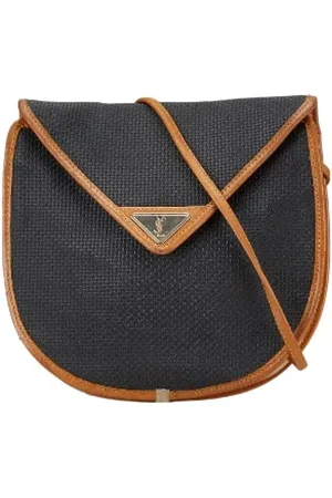 Saint Laurent Pre-owned, Dames, Zwart, ONE Size, Leer, Pre-owned Plastic crossbody-bags