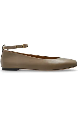 Emporio Armani Schoenen, Dames, Bruin, 38 EU, Leer, Leren balletflats