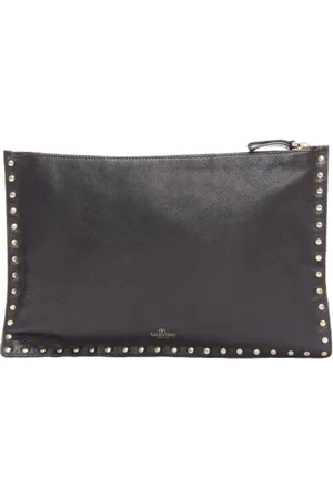 VALENTINO Pre-owned, Dames, Zwart, ONE Size, Leer, Pre-owned Leather clutches
