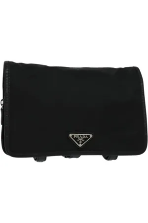 Prada Pre-owned, Dames, Zwart, ONE Size, Nylon, Pre-owned Nylon clutches