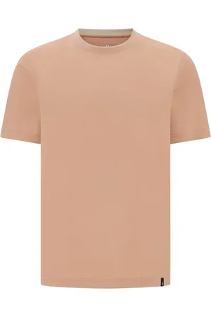 Boggi Milano Tops, Heren, Rood, L, Katoen, Katoen, Tencel en Hennep T-shirt