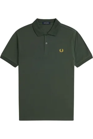 Fred Perry Tops, Heren, Groen, XS, Katoen, Groen Katoen Logo Polo Shirt