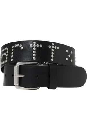 Carhartt Accessoires, Heren, Zwart, L, Leer, Zwarte Studs Leren Riem