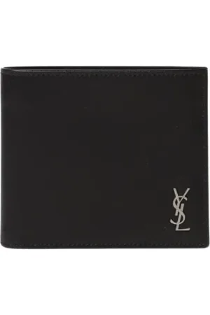 Saint Laurent Accessoires, Heren, Zwart, ONE Size, Leer, Zwarte Leren Portemonnee