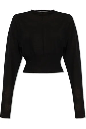 Rick Owens Truien, Dames, Zwart, M, Wol, Wollen Trui Cropped