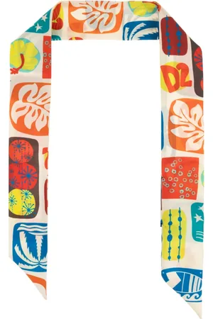 Dsquared2 Accessoires, Dames, Veelkleurig, ONE Size, Zijden sjaal capsule Summer Lovers