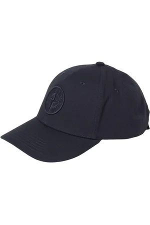 Stone Island Accessoires, Heren, Blauw, ONE Size, Katoen, Blauwe Logo Baseball Cap Stijlvolle Hoed
