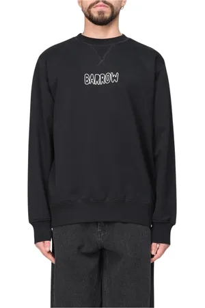 BARROW Sweatshirts & Hoodies, Heren, Zwart, M, Klassieke Crew Neck Sweatshirt