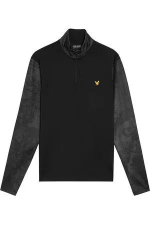 Lyle & Scott Tops, Heren, Zwart, L, Mid Layers Printed Contour Midlayer