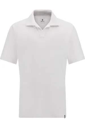 Boggi Milano Tops, Heren, Wit, S, Katoen, Katoen/Nylon Polo Shirt