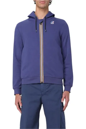 K-Way Sweatshirts & Hoodies, Heren, Blauw, M, Zwarte Zip Up Hoodie Activewear