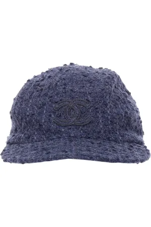 CHANEL Pre-owned, Dames, Blauw, ONE Size, Wol, Pre-owned Wool hats