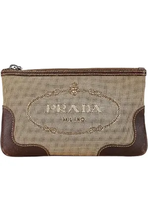 Prada Pre-owned, Dames, , ONE Size, Leer, Pre-owned Canvas prada-bags