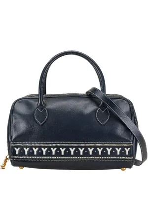 Saint Laurent Pre-owned, Dames, Blauw, ONE Size, Leer, Tweedehands leren handtassen