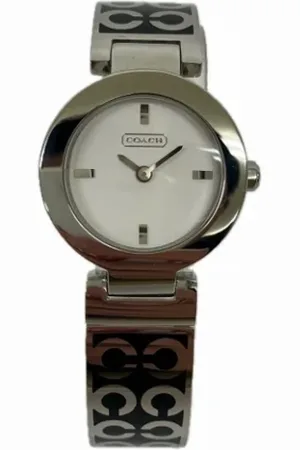 Coach Pre-owned, Dames, Wit, ONE Size, Pre-owned Glass watches
