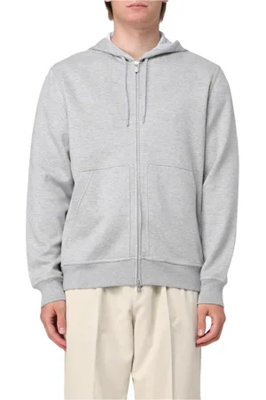 Brunello Cucinelli Sweatshirts & Hoodies, Heren, Grijs, M, Grijze Zip Up Hoodie Sweater