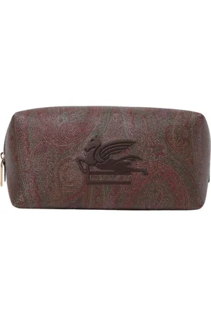 Etro Tassen, Heren, Bruin, ONE Size, Katoen, Multicolor Paisley Cosmetische Tas
