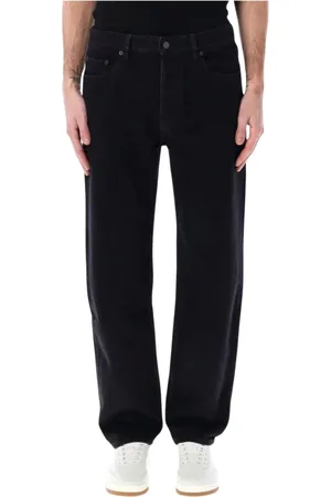 Saint Laurent Jeans, Heren, Blauw, W30, Katoen, Marineblauwe Slim-Fit Straight Leg Jeans