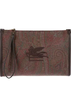 Etro Tassen, Heren, Bruin, ONE Size, Leer, Arnica Pouchette voor Stijlvolle Essentials