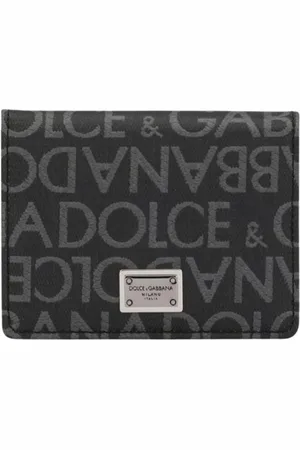 Dolce & Gabbana Accessoires, Heren, Zwart, ONE Size, Logo Portemonnee Elegant Heren Accessoire