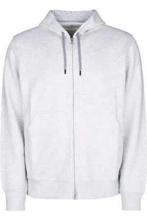 Brunello Cucinelli Sweatshirts & Hoodies, Heren, Grijs, 2Xs, Stijlvolle Sweatshirts met Felpa Details