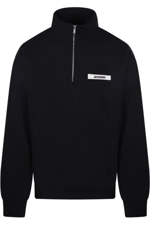 Jacquemus Sweatshirts & Hoodies, Heren, Zwart, M, Katoen, Gros Grain Sweatshirt