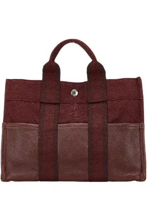 Hermès Pre-owned, Dames, Rood, ONE Size, Leer, Tweedehands Canvas handtassen