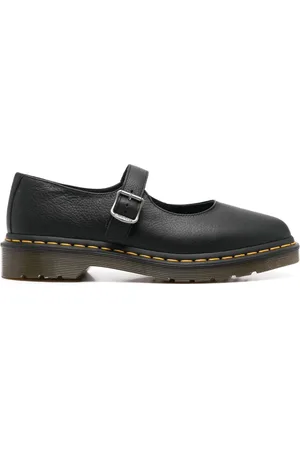 Dr. Martens Schoenen, Dames, Zwart, 38 EU, Zwarte Gesp Loafers Puntige Neus Rubberen Zool