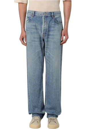 Saint Laurent Jeans, Heren, Blauw, W36, Denim, Denim jeans met relaxte pasvorm
