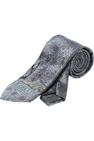 Etro Accessoires, Heren, Grijs, ONE Size, Kleurrijke Zijden Stropdas