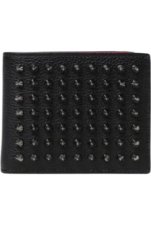 Christian Louboutin Accessoires, Heren, Zwart, ONE Size, Leer, Zwarte Studs Portemonnee voor Mannen
