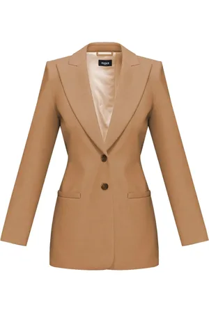 MARELLA Jassen, Dames, Bruin, 2Xl, Polyester, Elegante Bruine Blazer met Klassieke Details